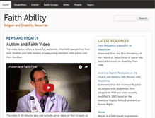 Tablet Screenshot of faithability.org
